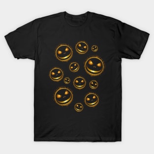 Halloween pumpkins glowing T-Shirt